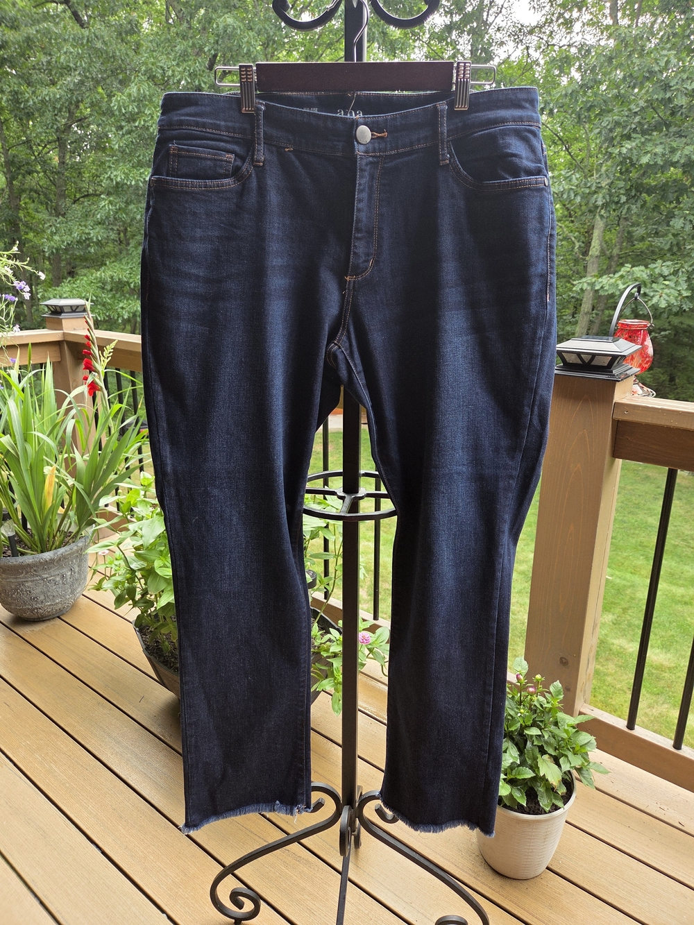 a.n.a Dark Indigo Straight Leg Jeans